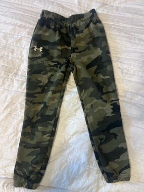 Under Armour Olive & Black Camo Joggers for Kids